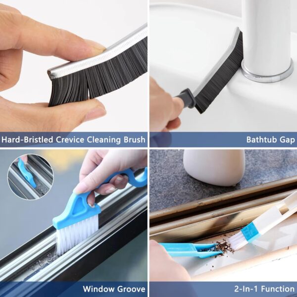 71B5mvWbx3L._AC_SL1500_.jpg 14Pcs Small Crevice Cleaning Brush Set, Groove Gap Cleaning Tool for Cleaning Kitchen,Bathroom, Corner, Sink,Door,Window Track,Cup