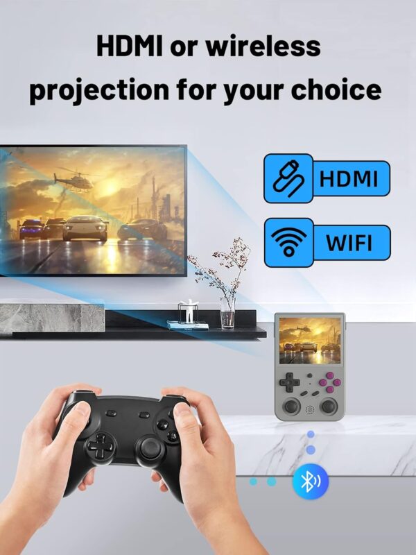 RG353V Retro Handheld Game with Dual OS Android 11 and Linux,RG353V with 64G TF Card Pre-Installed 4452 Games Supports 5G WiFi 4.2 Bluetooth Online Fighting,Streaming and HDMI (RG353V-GRAY-NEW)