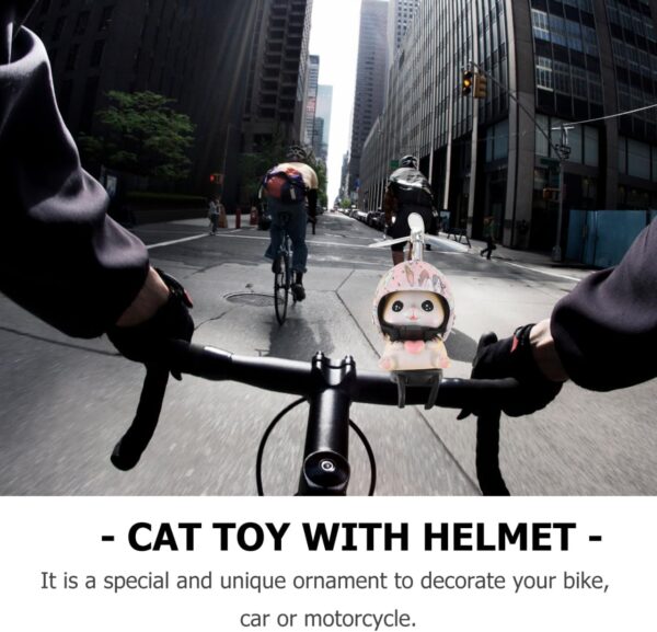 71C4FGaJWSL._AC_SL1280_.jpg Cat Bike Bell Accessories, Resin Handlebars with Propeller Helmet, Mount Cat Figurine for Girls Boy, Bicycle Motorcycle Car Decoration Dashboard Ornament