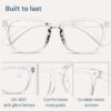 71CMrgvk8L._AC_SL1500_.jpg Gaoye Eyewear Frames for Men - Blue Light Blocking Square Glasses, Anti UV Ray Computer Gaming, Blue Blockers for Women