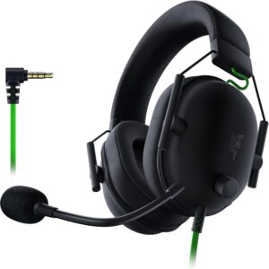 71CT4h6bDSL._AC_SL1500_.jpg Razer BlackShark V2 X Gaming Headset: 7.1 Surround Sound - 50mm Drivers - Memory Foam Cushion - For PC, PS4, PS5, Switch - 3.5mm Audio Jack - Black
