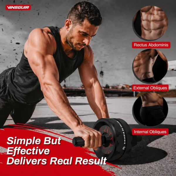 71CXlfhaE7L._AC_SL1254_.jpg VINSGUIR Ab Roller Wheel, Abs & Core Workout Equipment for Home Gym with Knee Pad Accessories, Abdominal Wheel for Full-body Strength Training