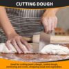 ALLTOP Bench Scraper & Chopper for Kitchen - Ideal Baking Essential Utensil,Stainless Steel Pastry/Dough/Food Cutter Tool for Cake Pizza Bread,Cooking - 1 Pack,Black