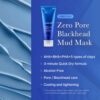 71CnTGAkEjL._SL1500_.jpg Medicube Zero Pore Blackhead Mud Facial Mask - Skin Cooling & Pore Tightening - 3 Minute Quick Dry Formula with AHA, BHA, PHA, and Pore-Purifying Clay - Korean Mud Mask 3.52 oz