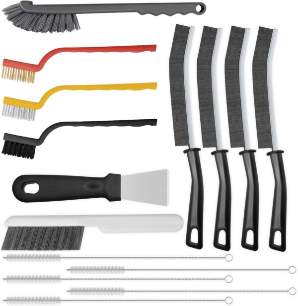 71D4xkfV8wL._AC_SL1500_.jpg 15pcs Crevice Cleaning Brush, Hard Bristle Scrub Brushes Tools, Multifunctional Grout Brush for Home, Bathroom, Ktichen, Window and Corners
