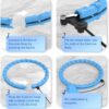 JKSHMYT Weighted Hula Circle Hoops for Adults Weight Loss, Infinity Fitness Hoop Plus Size 47 Inch, 24 Detachable Links, Exercise Hoop Suitable for Women and Beginners