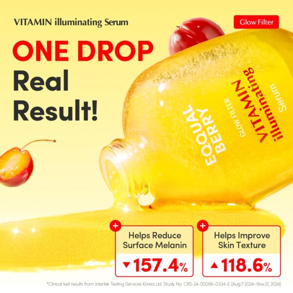 71DguQxEgBL._SL1500_.jpg EQQUALBERRY Vitamin Illuminating Serum | Niacinamide 4% + Brightening Vitamin C Face Serum with Hyaluronic Acid & Vitamin E | Dark Spot, Uneven Tone Care | Korean Skincare, 1.01 fl.oz