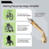 71EUkWTnpHL._AC_SL1500_.jpg Bike Pump Floor, Advanced Bike Tire Inflator, Bicycle Hand Air Pump with Dual Presta and Schrader Valves, Handheld Pump, Suitable for Road and Mountain Bikes, Baby Stroller, Balls