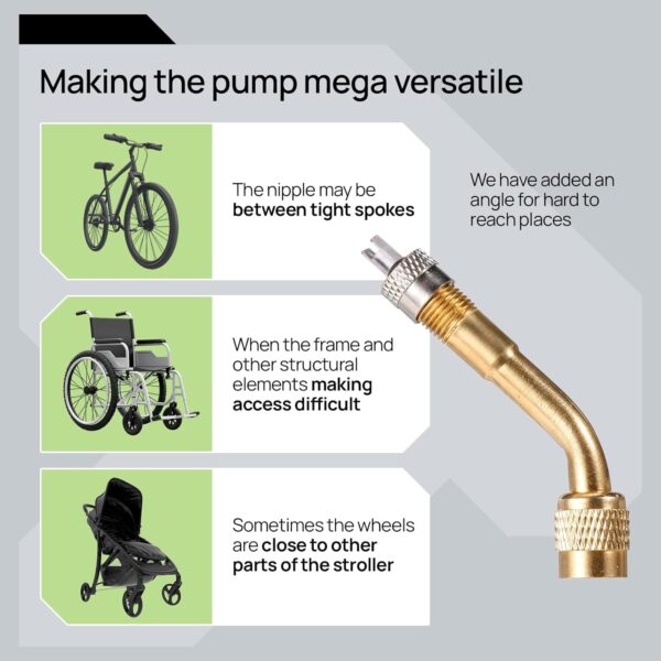 71EUkWTnpHL._AC_SL1500_.jpg Bike Pump Floor, Advanced Bike Tire Inflator, Bicycle Hand Air Pump with Dual Presta and Schrader Valves, Handheld Pump, Suitable for Road and Mountain Bikes, Baby Stroller, Balls
