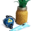 SCRIB3D P1 3D Printing Pen with Display - Includes 3D Pen, 3 Starter Colors of PLA Filament, Stencil Book + Project Guide, and Power adapter