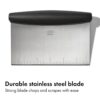 OXO Good Grips Stainless Steel Multi-Purpose Scraper & Chopper, Dough Cutter for Pizza, Bread and Cookie Dough, Multi-Purpose Vegetable Chopper, Dishwasher-Safe Kitchen Essential