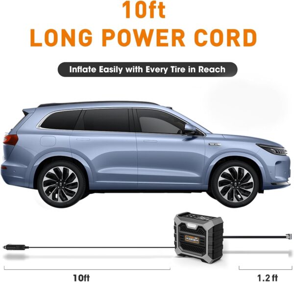 71EyfjTkTcL._AC_SL1500_.jpg ZOPOM Tire Inflator Portable Air Compressor DC 12V Air Compressor Portable with Digital Pressure Gauge Air Pump for Car Tires - Car Accessories Bike, Motor