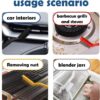 Betanull Crevice Cleaning Brush Set, Multi-Purpose Hard Bristle Brushes for Deep Cleaning Kitchen, Bathroom, Grout, Sink, Cup, Teapot, Bottle, Blender, Corners, Tight Spaces & More