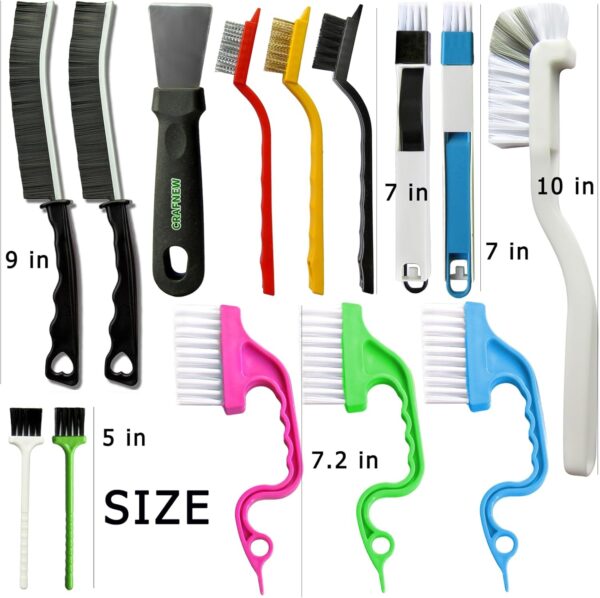 71F26FZCrIL._AC_SL1500_.jpg 14Pcs Small Crevice Cleaning Brush Set, Groove Gap Cleaning Tool for Cleaning Kitchen,Bathroom, Corner, Sink,Door,Window Track,Cup
