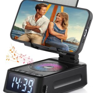 71G2YhxK6zL._AC_SL1500_.jpg Gifts for Men Women, Phone Stand with Bluetooth Speaker&Clock, Birthday Gifts for Him, Phone Holder with Wireless Speaker, Ideal for Dad Mom Husband Boy, Cool Tech Gadget for Men