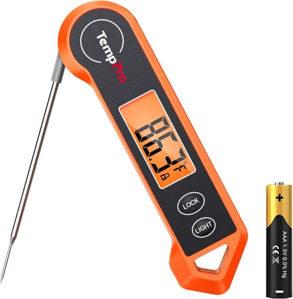 71GAhr0v1hL._AC_SL1500_.jpg ThermoPro Digital Instant Read Meat Thermometer for Grilling Waterproof Kitchen Cooking Food Thermometer with Ambidextrous Backlit for BBQ Grill Smoker Oil Fry Candy Thermometer