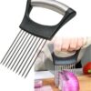 71GTPDTsoPL._AC_SL1500_.jpg Stainless Steel Onion Holder for Slicing,Onion Slicer Holder,Onion Cutter for Slicing of Onions,Tomatoes,Avocados,Eggs and Other Vegetables,KItchen Utensils