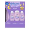 Johnson's Baby Sleepy Time Gift Set with Calming Bedtime Bath, Bedtime Lotion & Calming Shampoo, Baby Bedtime Essentials with Relaxing NaturalCalm Aromas, Hypoallergenic, 3 Items