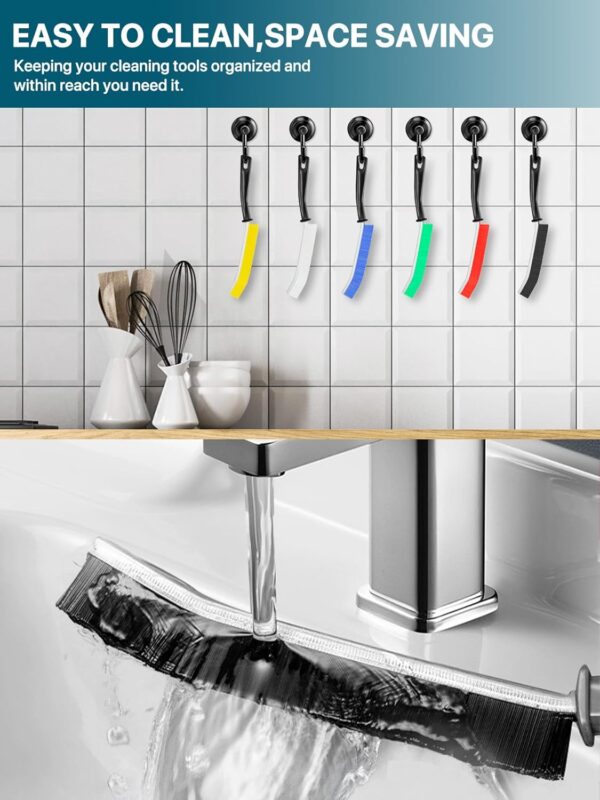 71HEh0Zf3WL._AC_SL1500_.jpg 6Pcs Hard Bristle Crevice Cleaning Brush, Multifunctional Premium Crevice Cleaning Tool, Designed for Cleaning Narrow Spaces, Suitable for Toilet, Faucets,Kitchen,Grout, KOSPRIE