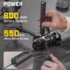 Fanttik E2 Ultra Mini Electric Screwdriver, Cordless Screwdriver, Max 0.6N.m, 50 Magnetic Bits, 5/32'' Hex, Magnetic Storage, Repair Tool for Electronics, Camera, Laptop, and PC Build (Grey)