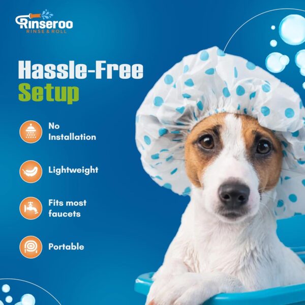 71Hw7BTfg7L._AC_SL1500_.jpg Rinseroo Slip-On Bathtub Faucet Sprayer Attachment. Ultra-Flex Dog Shower Hose Adapter Portable Hose Attachment with Sprayer Pet Showerhead Attach Tub Spout 5 Foot Hose. No Install for Speedy Washing