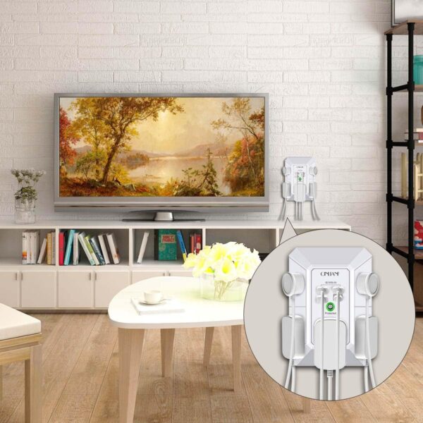71Hw9Y0RBHL._AC_SL1200_.jpg Wall Charger, Surge Protector, QINLIANF 5 Outlet Extender with 4 USB Charging Ports, 3-Sided 1680J Power Strip Multi Plug Adapter Spaced for Home Travel Office
