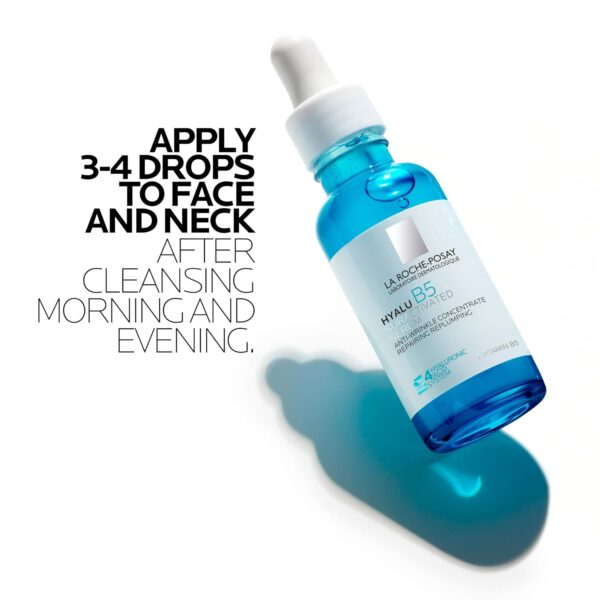 La Roche-Posay Hyalu B5 Pure Hyaluronic Acid Serum for Face, Vitamin B5 + Hyaluronic Acid + Madecassoside, Hydrating Serum Visibly Plumps Skin, Sensitive Skin Safe, Anti Aging, Oil-Free