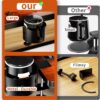 Upgraded Large Desk Cup Holder Clamp, OOKUU Anti-Spill Table Cup Holder, Metal Office & PC Gaming Desk Accessories, Compatible with Universal Cup, Bottles, Pencil Holder (Black)