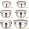 71JENemeXYL._AC_SL1500_.jpg Mixing Bowls with Airtight Lids Set, 26PCS Stainless Steel Khaki Bowls with Grater Attachments, Non-Slip Bottoms & Kitchen Gadgets Set, Size 7, 4, 2.5, 2.0,1.5, 1QT, Great for Mixing & Serving