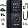 71JfTGoHzqL._AC_SL1500_.jpg AstroAI L7 Tire Inflator Portable Air Compressor Cordless Mini Bike Pump with Digital Dual Values Display, 150 PSI Car Tires Air Pump with LED Lights&Pressure Gauge for Auto, Motorcycles, Bikes, Balls