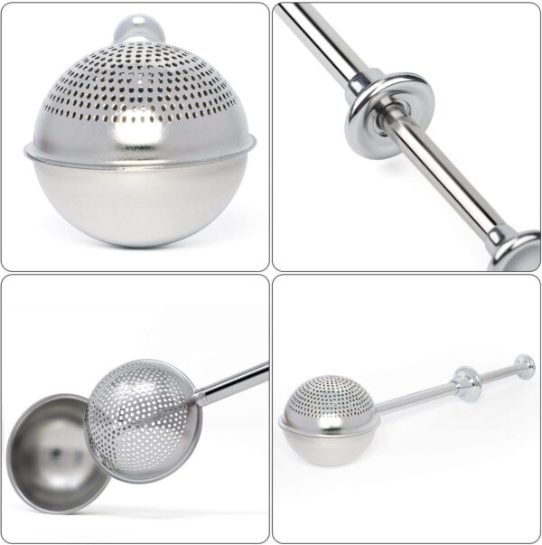71JjT-vLNTL._AC_SL1500_.jpg HULISEN Flour Duster for Baking, One-Handed Operation, 304 Stainless Steel Powdered Sugar Shaker Duster, Pick Up and Dust Flour Sifter, Gift Package