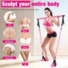 Bbtops Pilates Bar Kit with Resistance Bands,Pilates Bar with Stackable Bands Workout Equipment for Legs,Hip,Waist and Arm,Exercise Fitness Equipment for Women & Men Home Gym Yoga Pilates