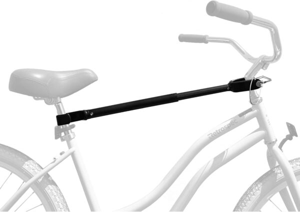 71K-BMwiALL._AC_SL1500_.jpg Retrospec Bike Rack Cross-Bar Adapter - Universal Top Tube Frame Mount for Car Racks - Adjustable 18-28in Bike Accessories for Step-Through & Suspension Frames - Tool-Free Installation, 45lb Capacity
