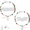 Handmade Matching Dog Collar & Owner Necklace Replaceable Pendant (Round Ball+Memory Vial) for Storing Pet Fur Gemstone Beaded Jewelry Set Dog Collar for Puppy, Large Cat Collar Set for Pet Lovers