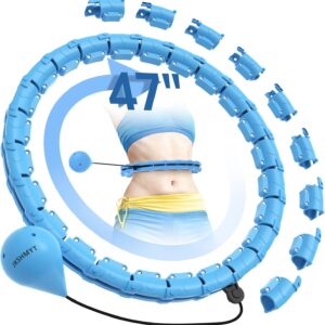 71Kf-pwAE9L._AC_SL1500_.jpg JKSHMYT Weighted Hula Circle Hoops for Adults Weight Loss, Infinity Fitness Hoop Plus Size 47 Inch, 24 Detachable Links, Exercise Hoop Suitable for Women and Beginners