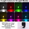 4PCS Wireless LED Strobe Lights with Remote Control, 8 Colors USB Charing Waterproof Anti-Collision Led Emergency Warning Lights for Car Motorcycle Drone Aircraft Bike