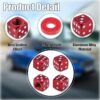 71L2LnkU80L._AC_SL1500_.jpg 4PCS Dice Style Tire Valve Stem Caps, with O Rubber Ring, Universal Aluminium Alloy Dustproof Tire Valve Stem Covers for Cars, SUV, Trucks, Bikes, Motorcycles, Bicycles(Red)