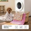 LINENLUX 1 Pack 3 Blankets Super Soft Fluffy Premium Fleece Dog Blankets for Puppy Cat Pet Blanket Flannel Throw Warm Sleep Dog Paw 23x16 inches