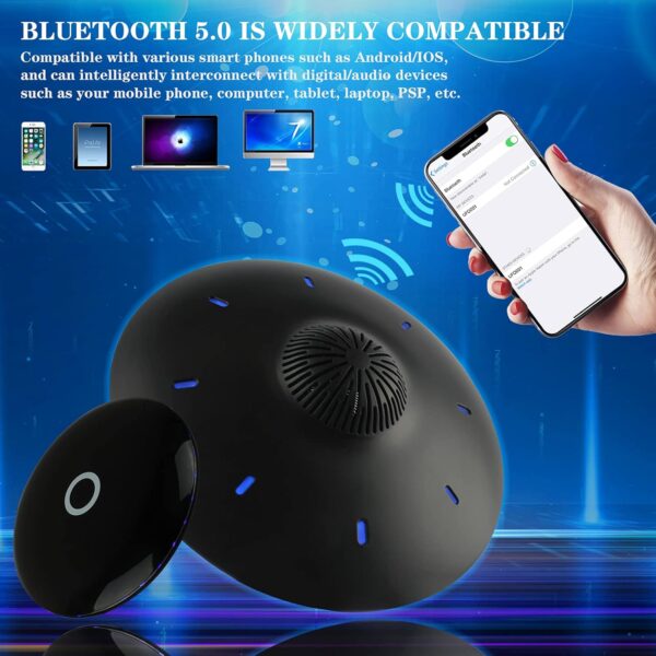 71LolBRaurS._AC_SL1500_.jpg Magnetic Levitating Bluetooth Speaker, Levitating UFO Speakers with LED Lights, 360 Degree Rotation,Wireless Floating Speakers for Home Office Decor Cool Tech Gadgets,Creative Gifts
