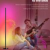 OIYN Smart RGBICW LED Corner Floor Lamp - 16 Million DIY Colors, 68+ Scenes, Music Sync, App & Remote Control, Color-Changing Ambient Lighting for Living Rooms, Bedrooms, and Gaming Rooms