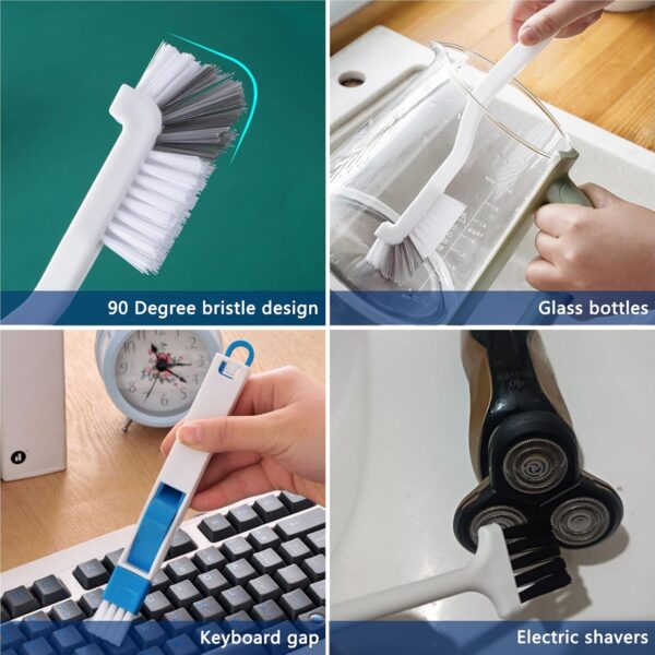 71MCqvjlpgL._AC_SL1500_.jpg 14Pcs Small Crevice Cleaning Brush Set, Groove Gap Cleaning Tool for Cleaning Kitchen,Bathroom, Corner, Sink,Door,Window Track,Cup