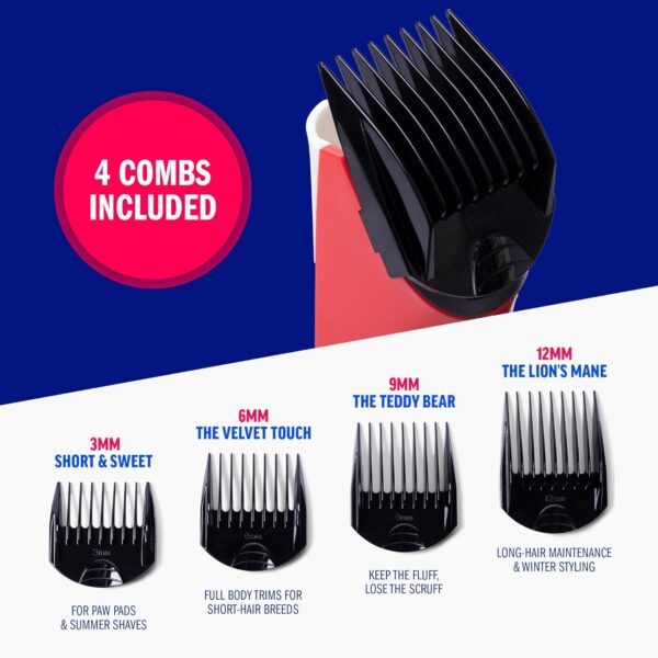 ChomChom Roller Dog Vacuum for Shedding Grooming – Dog Grooming Kit with Dog Brush Vacuum Attachment, Pet Hair Clipper with Guards, Large-Capacity Bin