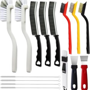 71MYw2-R8AL._AC_SL1500_.jpg 15Pcs Crevice Cleaning Brush Set, Hard Bristle Scrub Brushes Tools for Deep Cleaning Gap,Window Groove Cleaning Brush for Sliding Door Sill Tile Lines Shutter Corner Sink Teapot Bottle (1 Set)