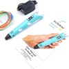 SCRIB3D P1 3D Printing Pen with Display - Includes 3D Pen, 3 Starter Colors of PLA Filament, Stencil Book + Project Guide, and Power adapter