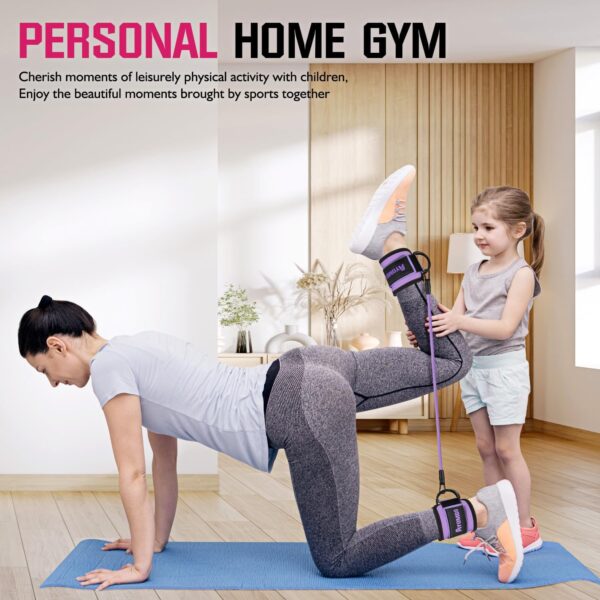 71N8eRId2L._AC_SL1500_.jpg Ayombo Ankle Resistance Bands with Cuffs, Home Gym Workout Equipment, Lifting Glute Butt Exercise Equipment for Women, Ankle Weights Fitness Set, Leg Booty Equipment for Training Perfect Body Shape