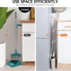 71NJxQG4f7L._AC_SL1500_.jpg Broom and Dustpan Set with Long Handle, Light Weight Stainless Steel Poles Stand Upright Dustpans with Broom Combo for Home Kitchen Office Pet Dog Hair, Brown & Beige Color, 1-Pack