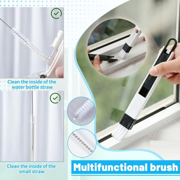71NkCpaYqRL._AC_SL1500_.jpg 16Pcs Crevice Cleaning Brush Set, Hard Bristle Scrub Brushes Tools for Deep Cleaning Gap,Window Groove Cleaning Brush for Sliding Door, Sill, Tile Lines, Shutter, Corner, Sink, Teapot, Bottle (16 Pcs)
