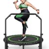 71NluolCU-L._AC_SL1500_.jpg BCAN BT2 450/550LBS Mini Rebounder Trampoline for Adults with Bar, Fitness Trampoline with Bungees, Adjustable Handle, Stable & Quiet, Indoor Outdoor, Whole-Body Workout & Relaxation at Home-40IN/48IN