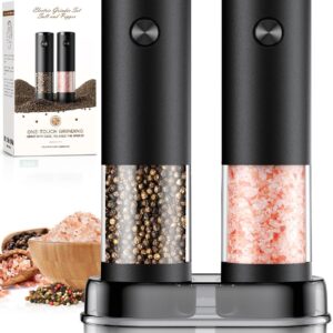 71NpF4JP7HL._AC_SL1500_.jpg Electric Salt and Pepper Grinder Set Automatic Battery Pepper Mill Shakers Adjustable Coarseness Upgraded Larger Capacity with Led Home and Kitchen Appliances Birthday Gifts for Women Mom