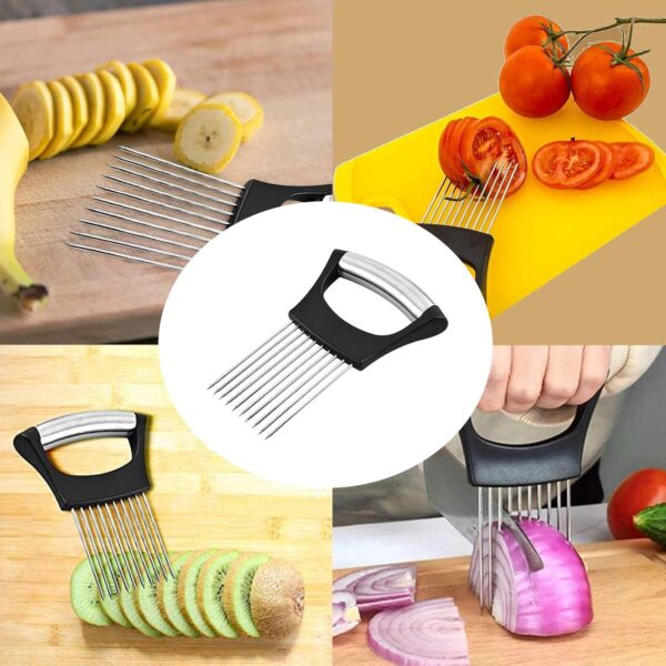 71O8PSyqX7L._AC_SL1500_.jpg Stainless Steel Onion Holder for Slicing,Onion Slicer Holder,Onion Cutter for Slicing of Onions,Tomatoes,Avocados,Eggs and Other Vegetables,KItchen Utensils